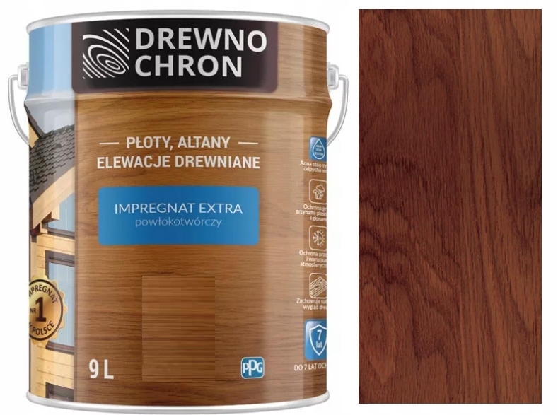Impregnácia dreva Drewnochron 364459 Orech tmavý 9 l